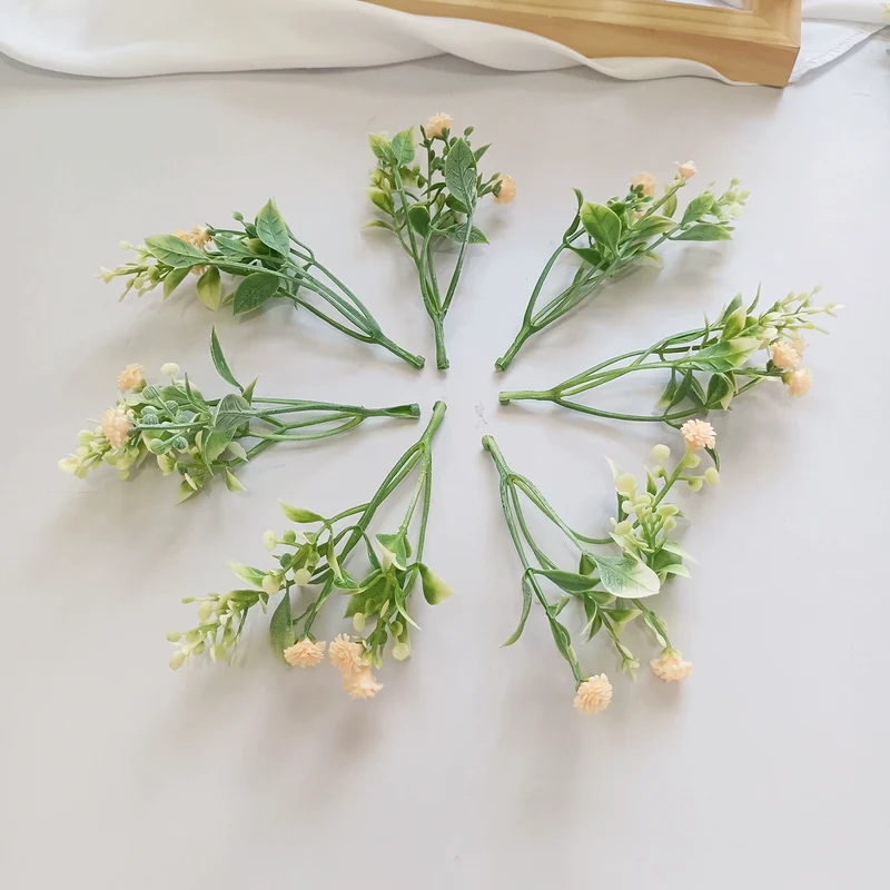 Künstliche Schleierkraut Blumenköpfe, 11,5 cm, Täuschend echte Mini-Blumen für DIY, Basteln, Hochzeit, Gestecke, Kränze & Floristikbedarf