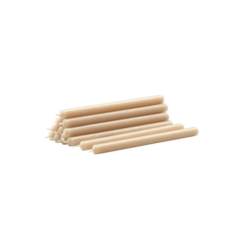 Kerzen im 12er Set Ø 1,3 cm - Stoff Nagel