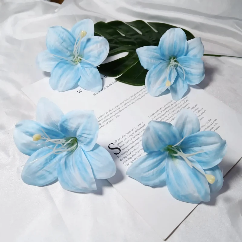 Künstliche Lilienblüten, 10 cm Durchmesser, realistische Optik, ideal für Hochzeiten, DIY Dekorationen, Blumenarrangements, Tischdekoration