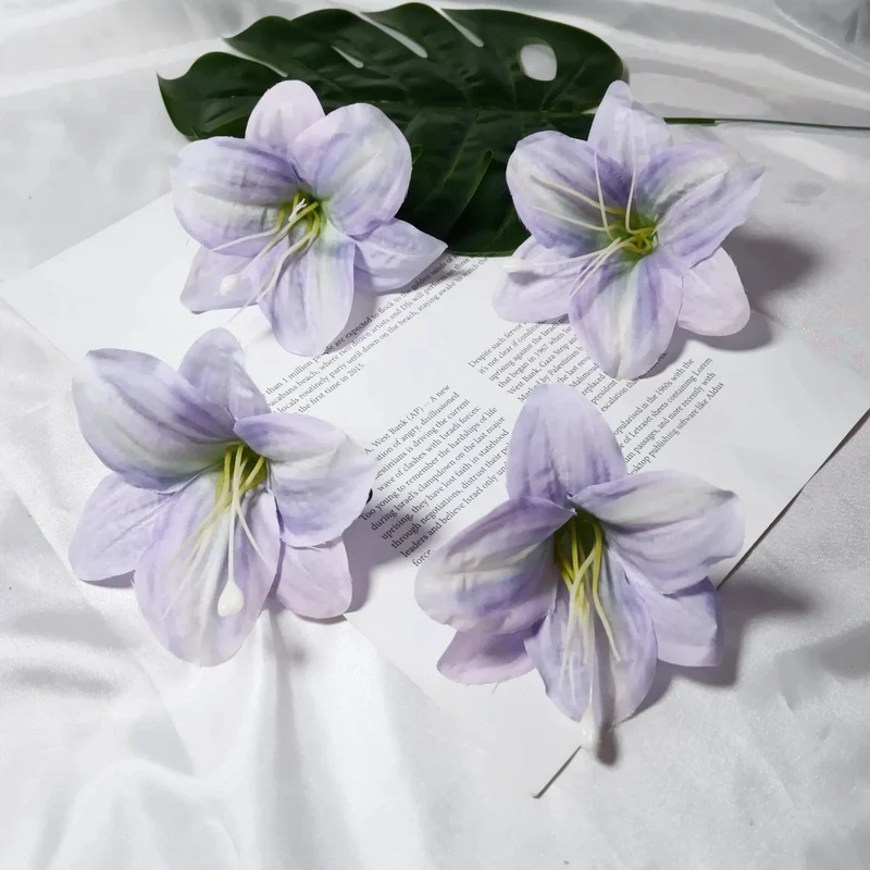 Künstliche Lilienblüten, 10 cm Durchmesser, realistische Optik, ideal für Hochzeiten, DIY Dekorationen, Blumenarrangements, Tischdekoration