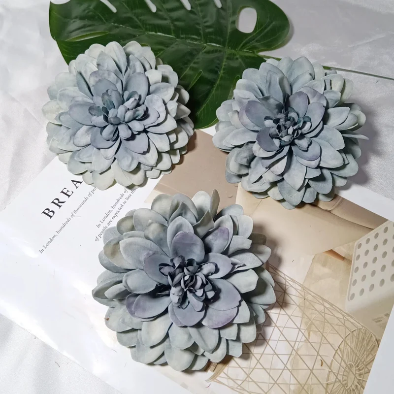 Dahlienkopf 11 cm, Künstliche Dahlien-Blüte in Realistischer Optik, Premium Kunstblume für DIY, Hochzeit, Gestecke, Dekoration