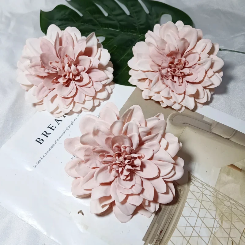 Dahlienkopf 11 cm, Künstliche Dahlien-Blüte in Realistischer Optik, Premium Kunstblume für DIY, Hochzeit, Gestecke, Dekoration