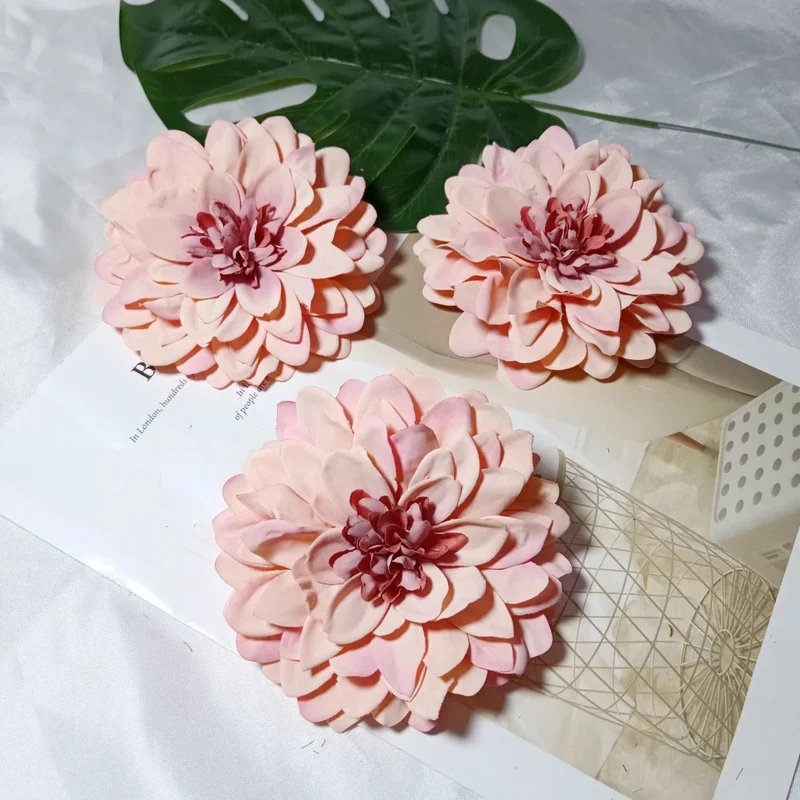 Dahlienkopf 11 cm, Künstliche Dahlien-Blüte in Realistischer Optik, Premium Kunstblume für DIY, Hochzeit, Gestecke, Dekoration