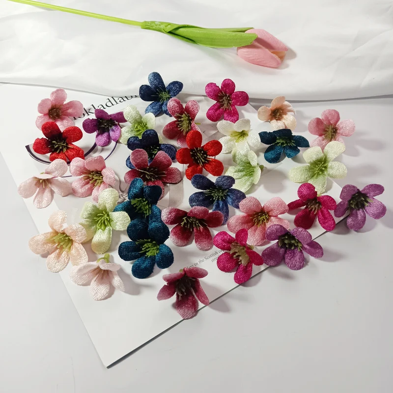 Wildblumen Blütenköpfe 10er Set, 4cm, Täuschend Echte Kunstblumen für Floristik & DIY, Hochzeit, Gestecke, Tischdeko, Mengenrabatt
