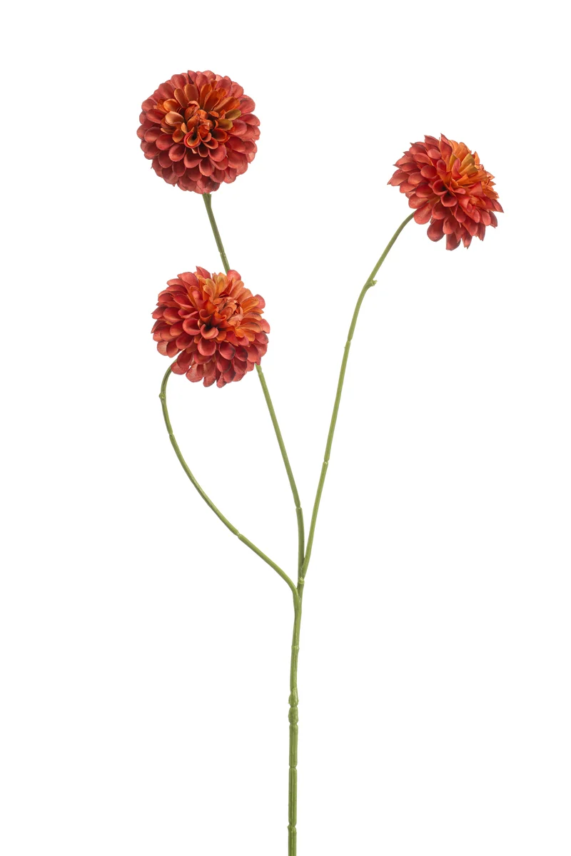 Dahlie mini künstlich 68 cm - 1 Stiel - Terracotta