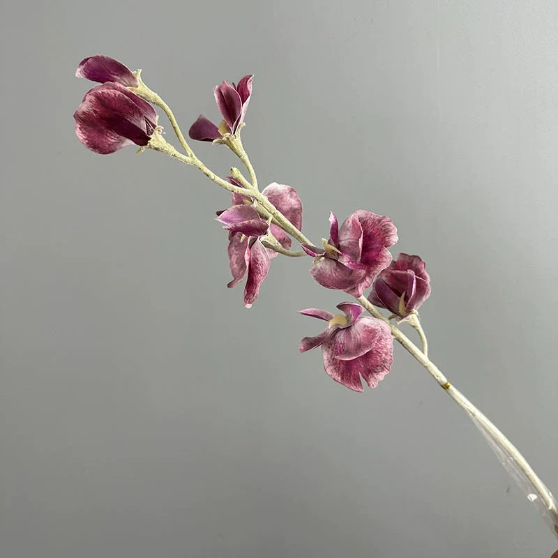 Künstliche Pea Flower 63 cm, realistische Berührung, 7 Farben, perfekt für Hochzeiten, Innendekoration, Cafés, Einzelhandel