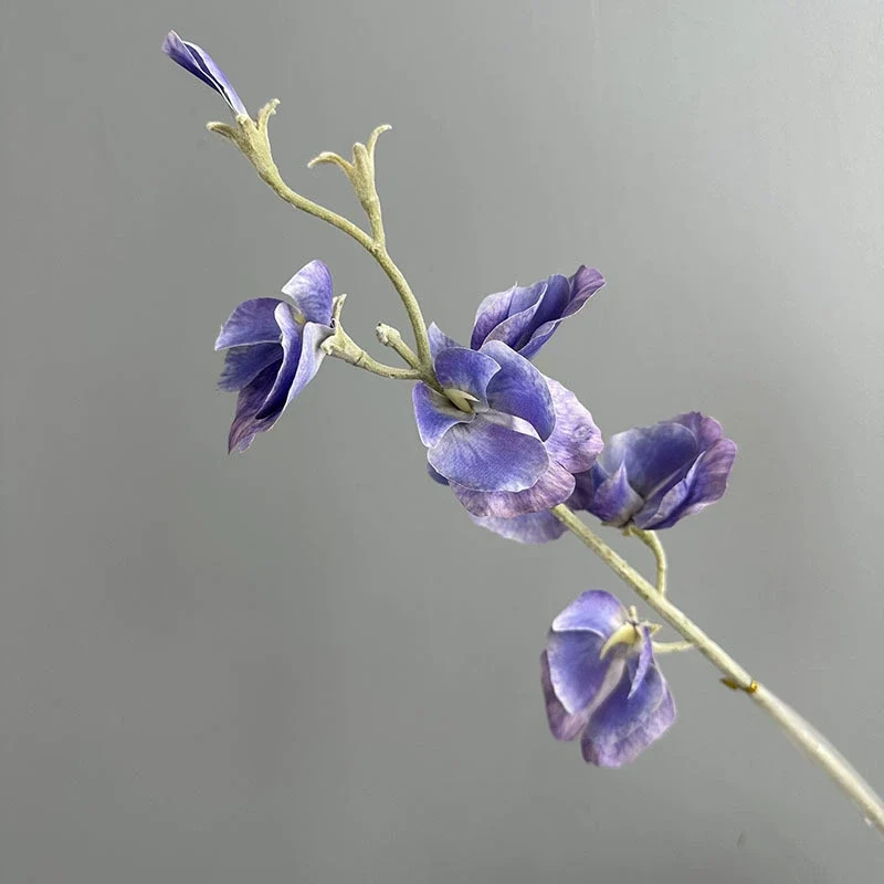 Künstliche Pea Flower 63 cm, realistische Berührung, 7 Farben, perfekt für Hochzeiten, Innendekoration, Cafés, Einzelhandel