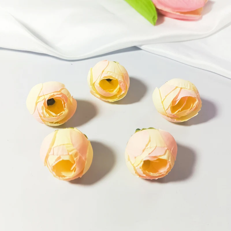 Künstliche Rosenknospen 3 cm, realistisch, ideal für DIY Hochzeitsfloristik, Geschenke, Dekoration, 5 Stück