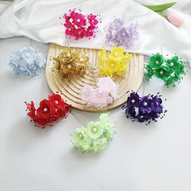 Faux-Blumenperlen-Haaraccessoire, 12 cm, handgefertigt, perfekt für Hochzeiten, DIY-Projekte, Braut- und Veranstaltungsdekoration