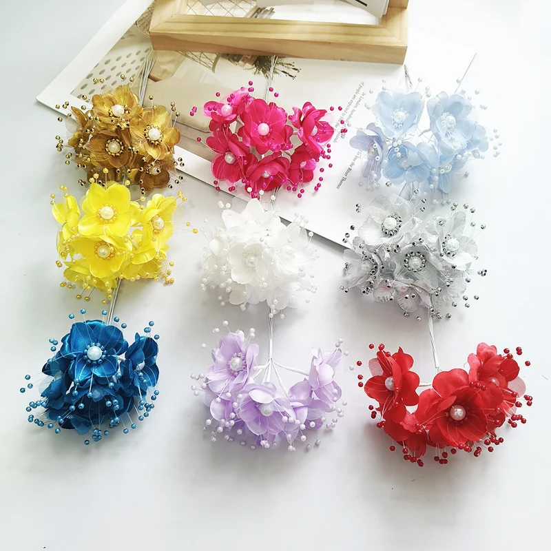 Faux-Blumenperlen-Haaraccessoire, 12 cm, handgefertigt, perfekt für Hochzeiten, DIY-Projekte, Braut- und Veranstaltungsdekoration