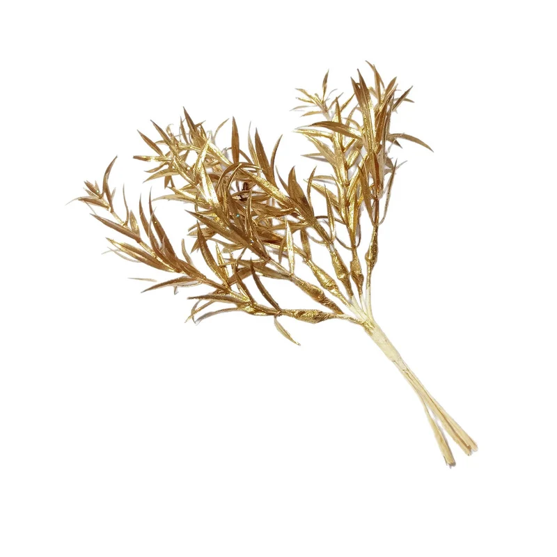 Sternengras Kunstzweig 20 cm, Täuschend echter Deko-Zweig für Gestecke & Vasen, Ideal für DIY, Hochzeit & Tischdeko, Kleine Kunstpflanze