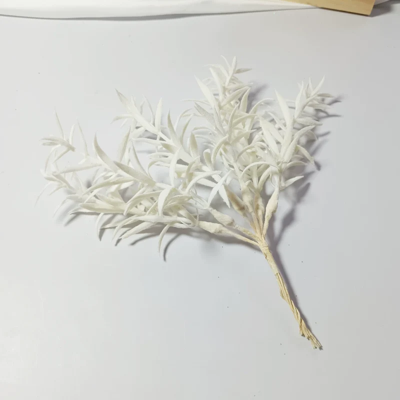 Sternengras Kunstzweig 20 cm, Täuschend echter Deko-Zweig für Gestecke & Vasen, Ideal für DIY, Hochzeit & Tischdeko, Kleine Kunstpflanze