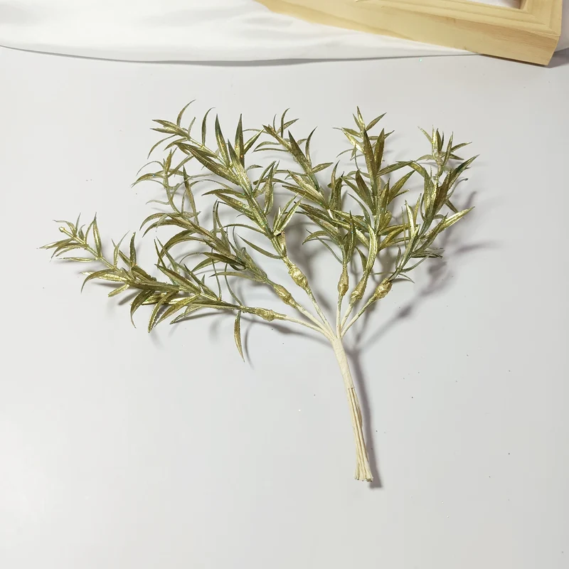 Sternengras Kunstzweig 20 cm, Täuschend echter Deko-Zweig für Gestecke & Vasen, Ideal für DIY, Hochzeit & Tischdeko, Kleine Kunstpflanze
