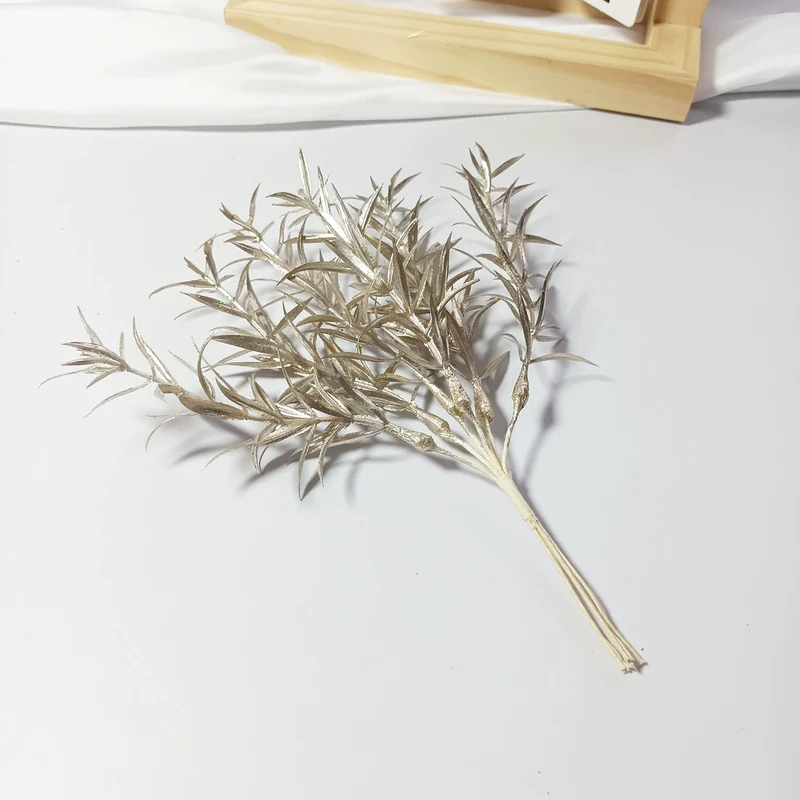 Sternengras Kunstzweig 20 cm, Täuschend echter Deko-Zweig für Gestecke & Vasen, Ideal für DIY, Hochzeit & Tischdeko, Kleine Kunstpflanze