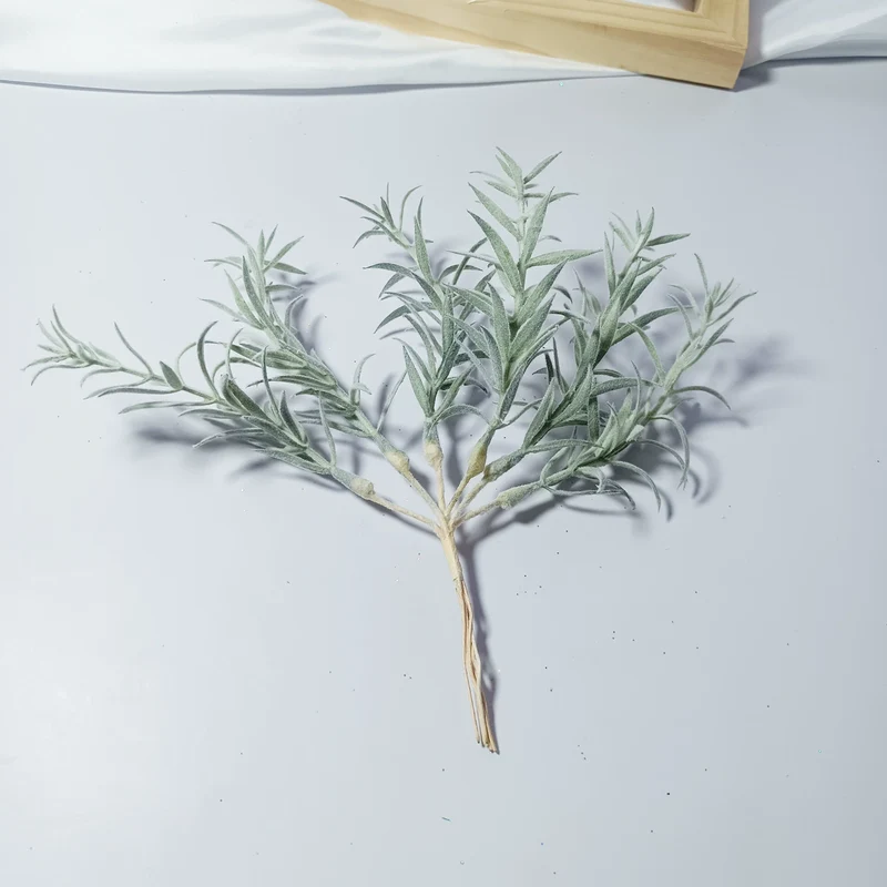 Sternengras Kunstzweig 20 cm, Täuschend echter Deko-Zweig für Gestecke & Vasen, Ideal für DIY, Hochzeit & Tischdeko, Kleine Kunstpflanze