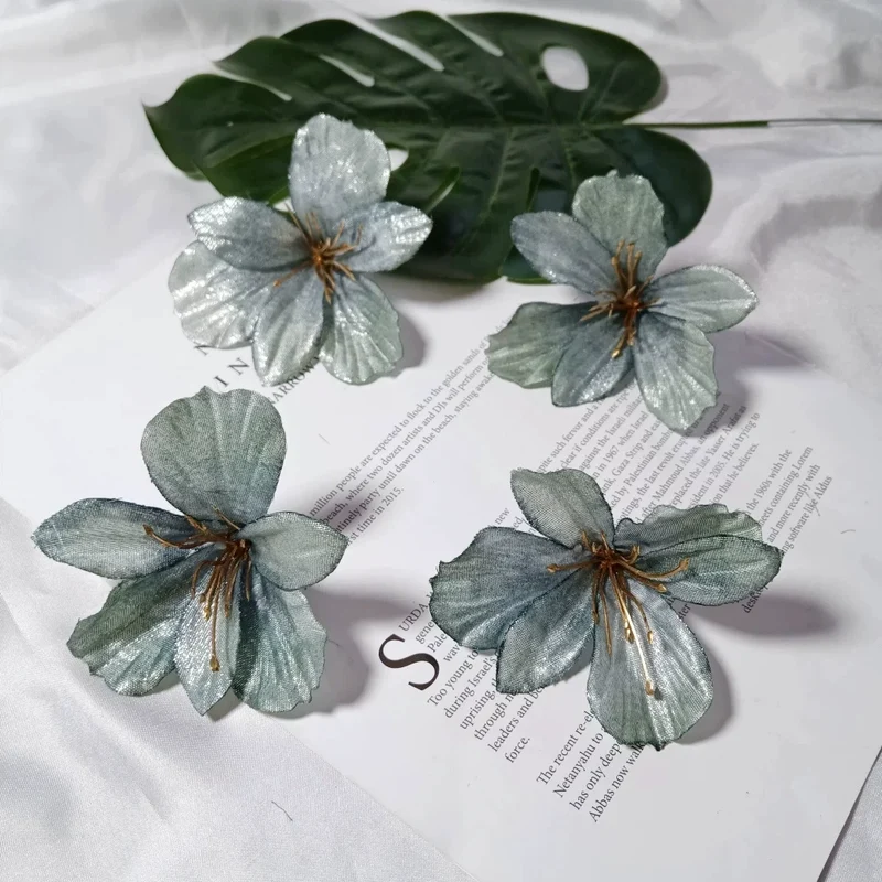Lilienköpfe 8 cm, Hochwertige Kunstblumen zum Basteln, Naturgetreue Seidenblumen für DIY Hochzeit, Gestecke & Dekoration