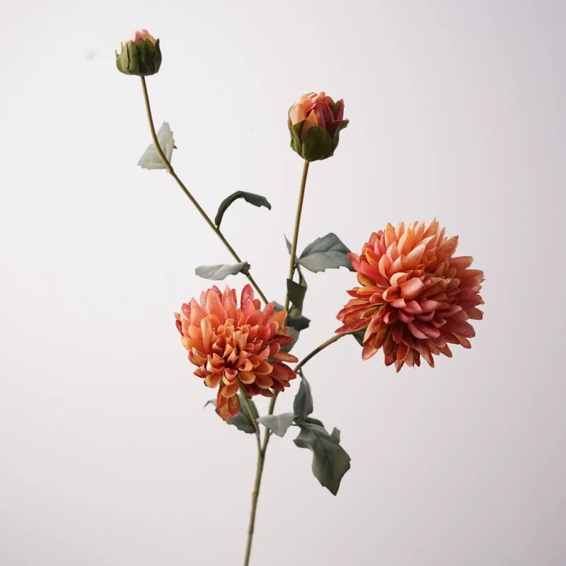 Künstliche Blumen 4 Kopf Kornblume, 74cm Hoch, Realistisches Design, Champagner, Rot, Rosa, Braun, Lila, Ideal für Hochzeiten, Innendekoration, Einzelhandelsgeschäfte