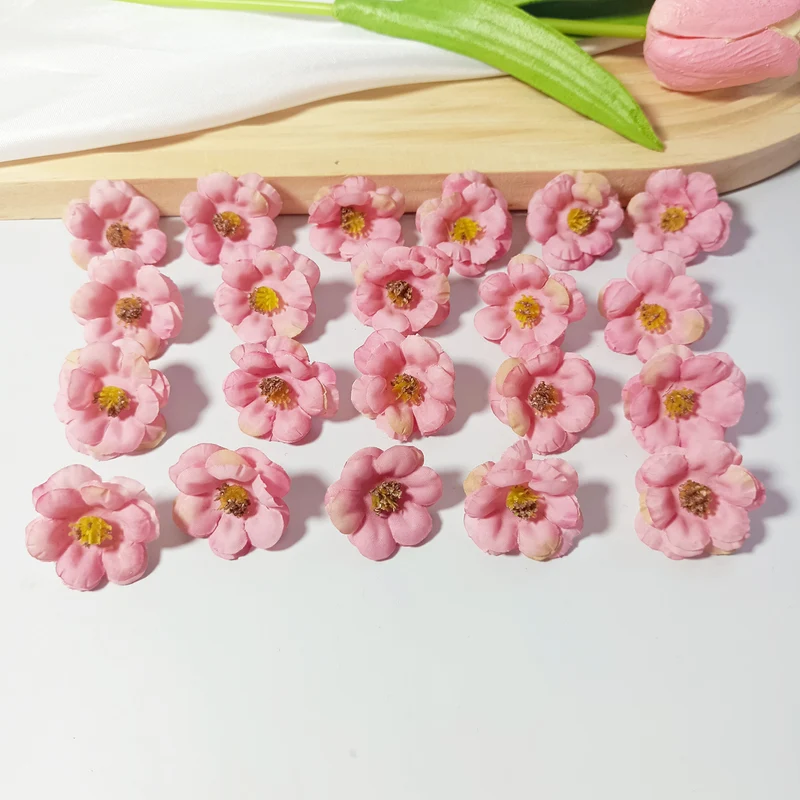 100x Künstliche Gänseblümchen Köpfe, 3 cm, Hochwertige Blüten zum Basteln, für DIY-Projekte, Hochzeit & Floristik, Realistische Optik