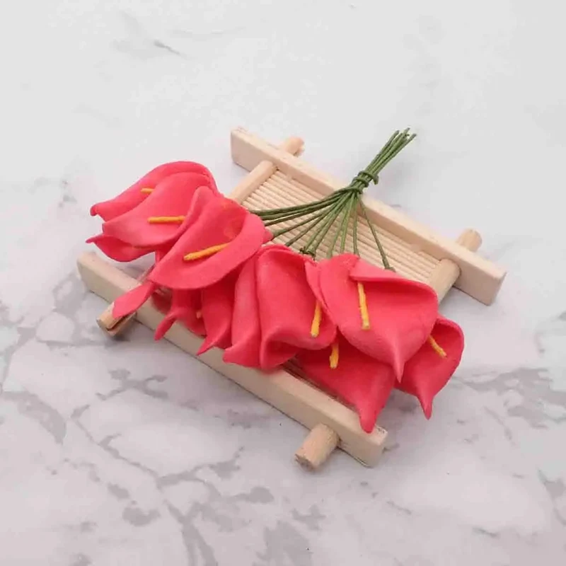 Künstliche Calla-Lilie 11 cm, realistisch, ideal für Hochzeiten, DIY-Geschenkverpackungen, Dekoration für Floristen, Eventplaner