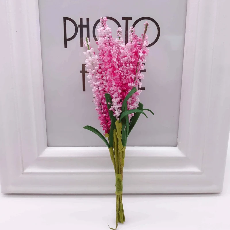 Künstlicher Lavendel Bund 15 cm, Naturgetreue Schaumstoffblumen für DIY, Hochzeit & Floristik, Täuschend Echt für Gestecke & Deko