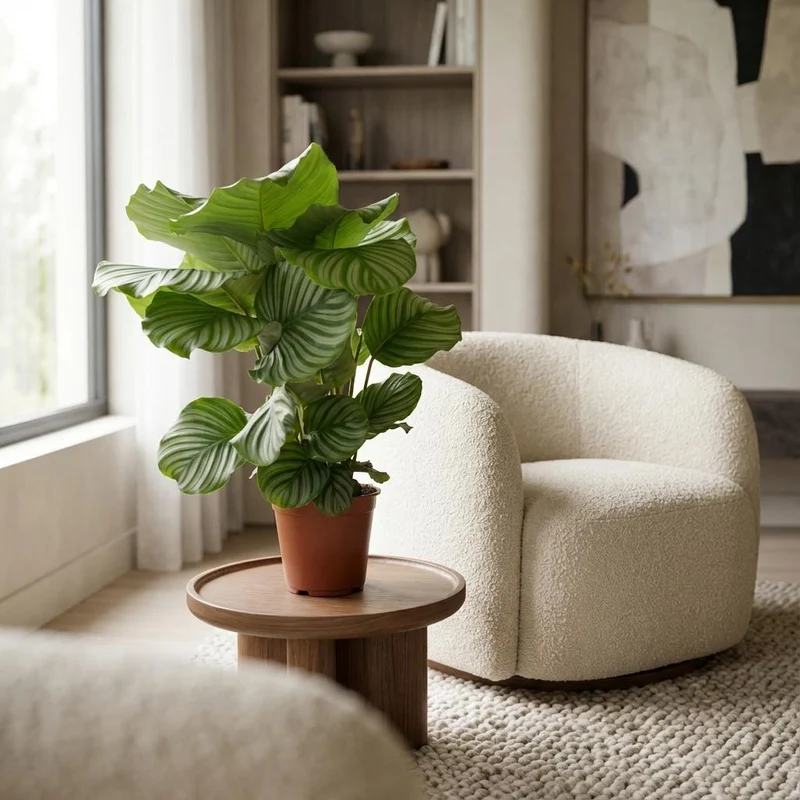 Korbmarante kaufen – Calathea Orbifolia - Ø 19 cm - Höhe: 60cm