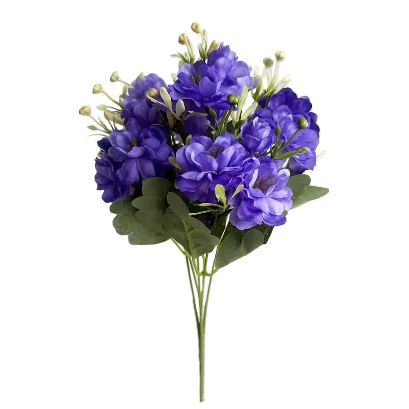 Kamelienzweig künstlich 37 cm, Hochwertige Kunstblume mit 15 Blütenköpfen, Naturgetreue Optik für Dekoration, Hochzeit, Floristik, Gestecke