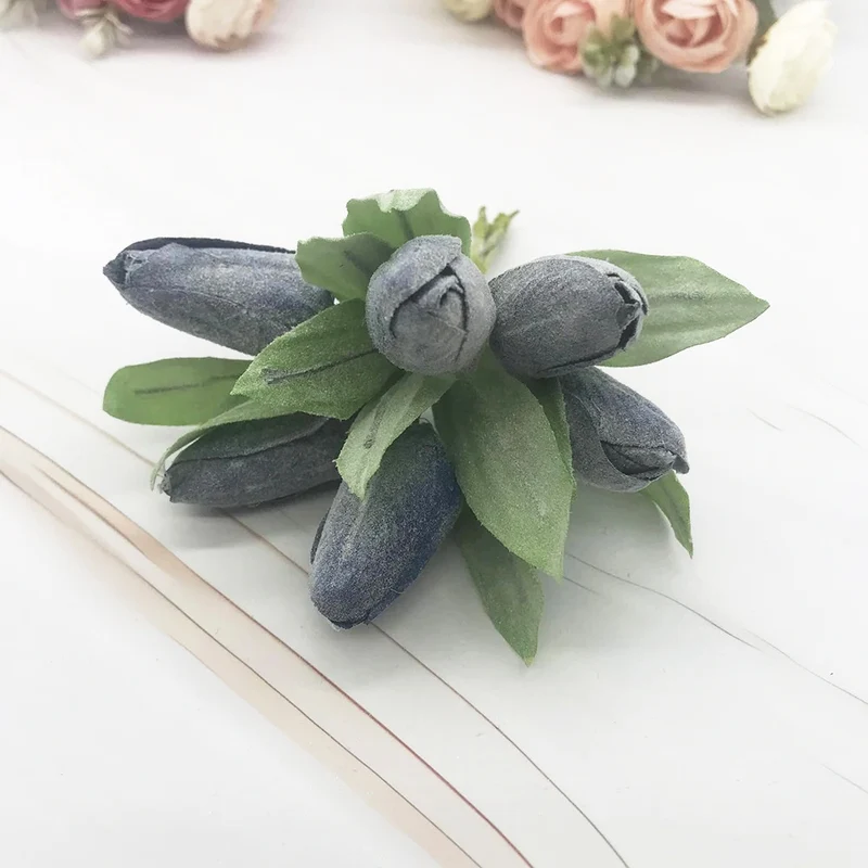 Kleiner Tulpenstrauß künstlich (6 Stk, 14,5cm), Naturgetreue Tulpen mit realistischer Haptik für Tischdeko, Hochzeit, Gestecke & DIY