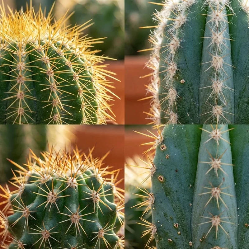 Mini Kakteen Mix - 9 Stück - Ø 8,1 cm - Höhe: 5-10 cm - Terrakottatöpfe