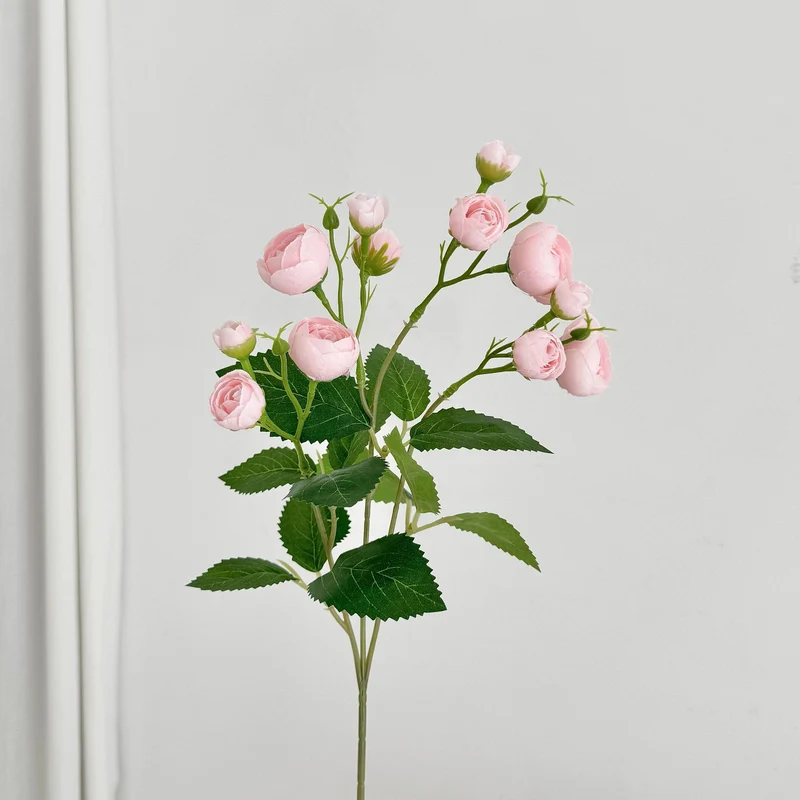12-Kopf Kunstblumen Teeknospen, 46 cm, realistisch, 4 Farben – ideal für Hochzeiten, Dekoration & Einzelhandel