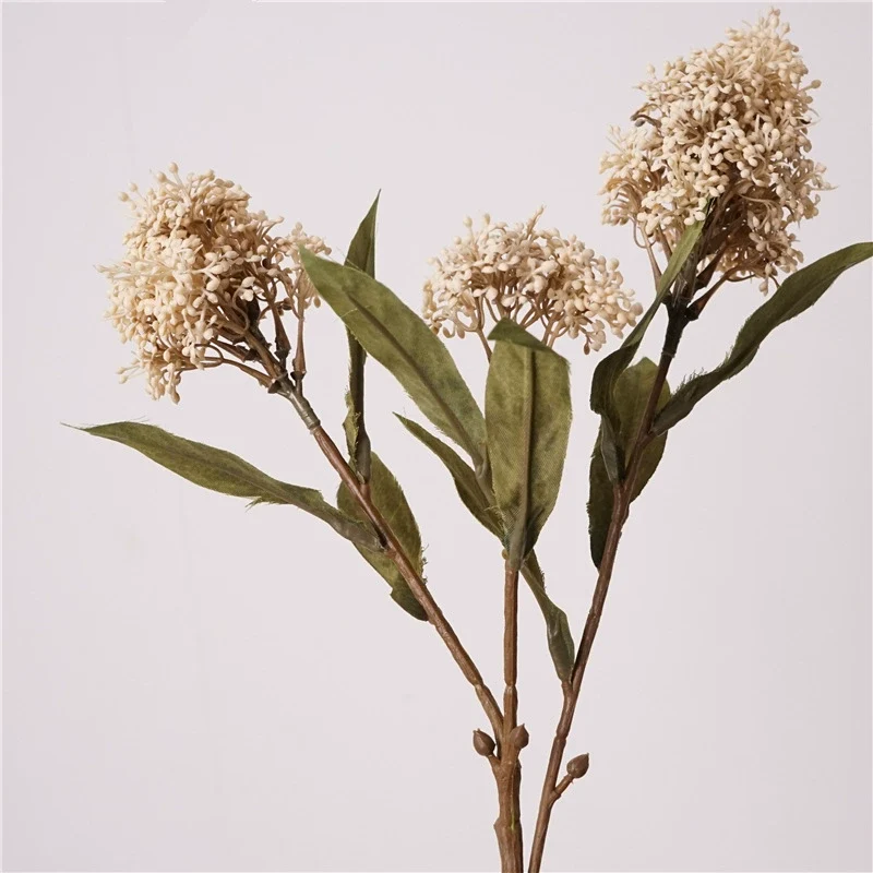 Kunstblumen Herbstfarben, 60 cm, 3 Blütenköpfe, realistisch – ideal für Hochzeiten, Wohnkultur & Café-Dekoration