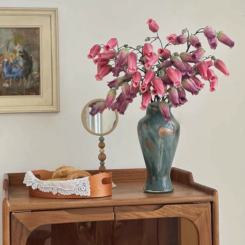 Künstliche Blumen, 70 cm, realistisch, in Weiß, Lila, Fuchsia, Gelb, Rosa – ideal für Hochzeiten, Innenraumdekoration & Cafés