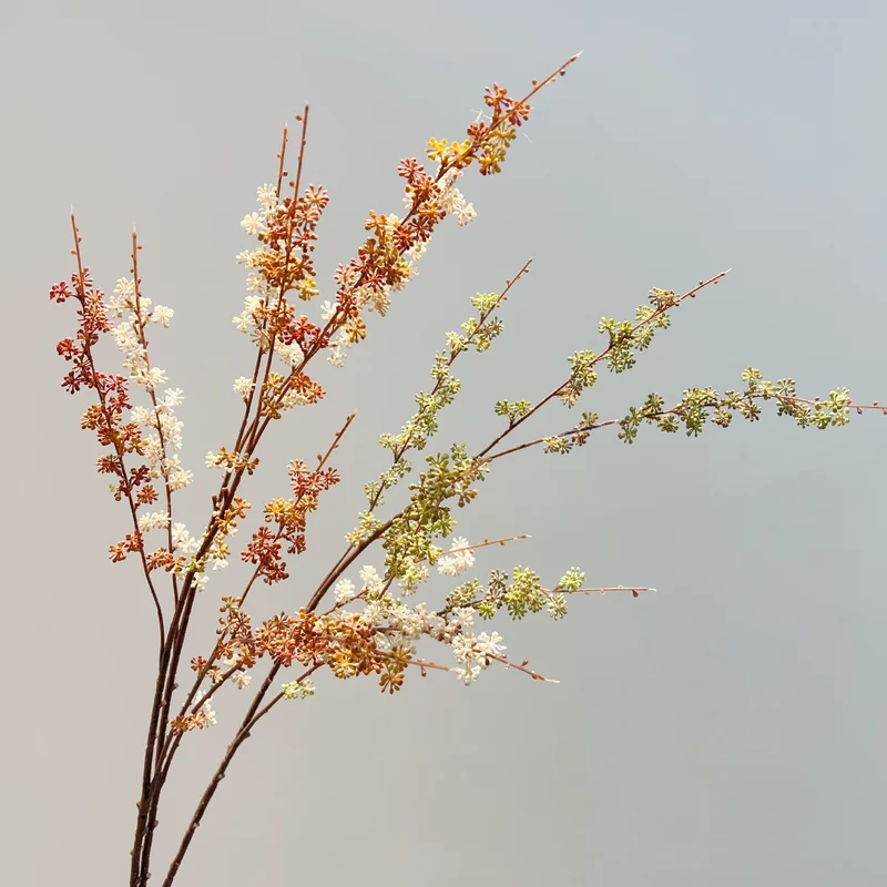 Künstliche Herbstfarben Hirseblüte, 90cm, realistisch, in Weiß, Rot und Grün, ideal für Hochzeiten, Wohnzimmer und saisonale Dekoration