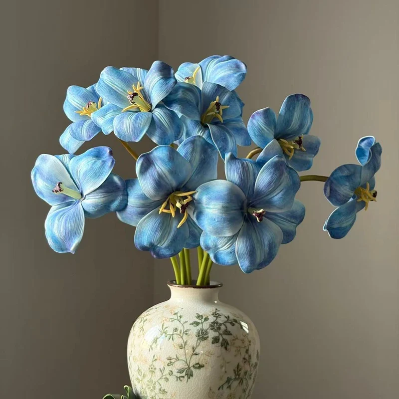 Künstliche Tulpen 3er-Bund, 50 cm, Offen Blühend, Täuschend Echt, Real Touch Haptik für Vase, Hochzeitsdeko, Floristik & Gastronomie