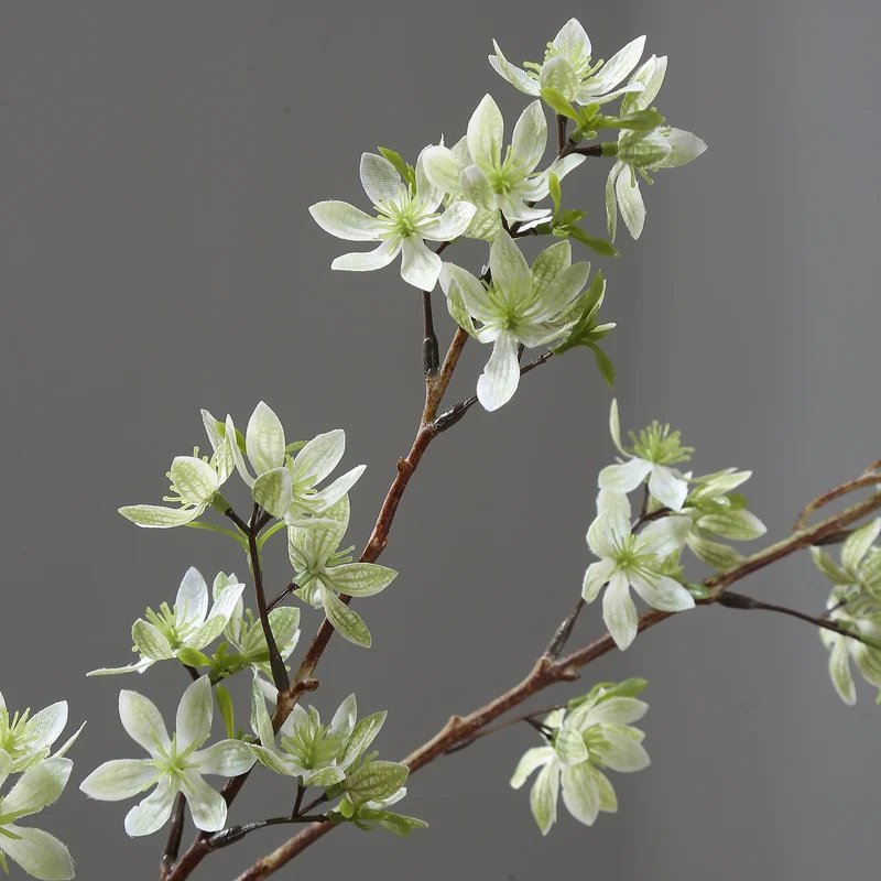 Künstliche Sterndolde 108 cm, naturgetreuer Dekozweig mit 49 Blüten, hochwertige Kunstblume für Vase, Hochzeit, Gastronomie & Floristik