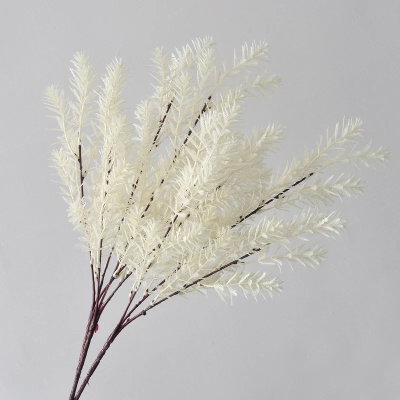 Künstlicher Araukarienzweig 68 cm, Herbstliche Kunstpflanze, Täuschend echter Dekozweig für Vase, Hochzeit, Floristik, Grabschmuck