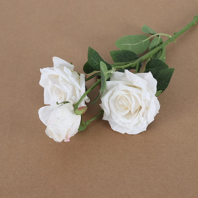 Künstliche Rosen in Ölmalerei-Optik, 54cm, realistisch, für Hochzeiten, Dekoration, Fotografie, 2er Set