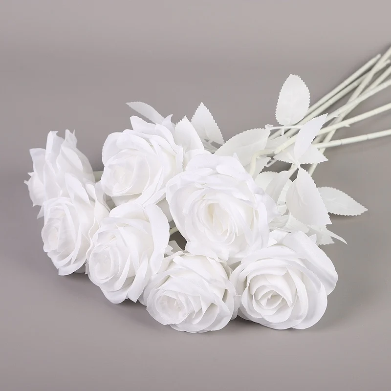 Künstliche schwarze Rosen 50 cm, realistische Seidenblumen, Gothic-Dekoration, perfekt für Hochzeiten, Halloween, und Eventgestaltung
