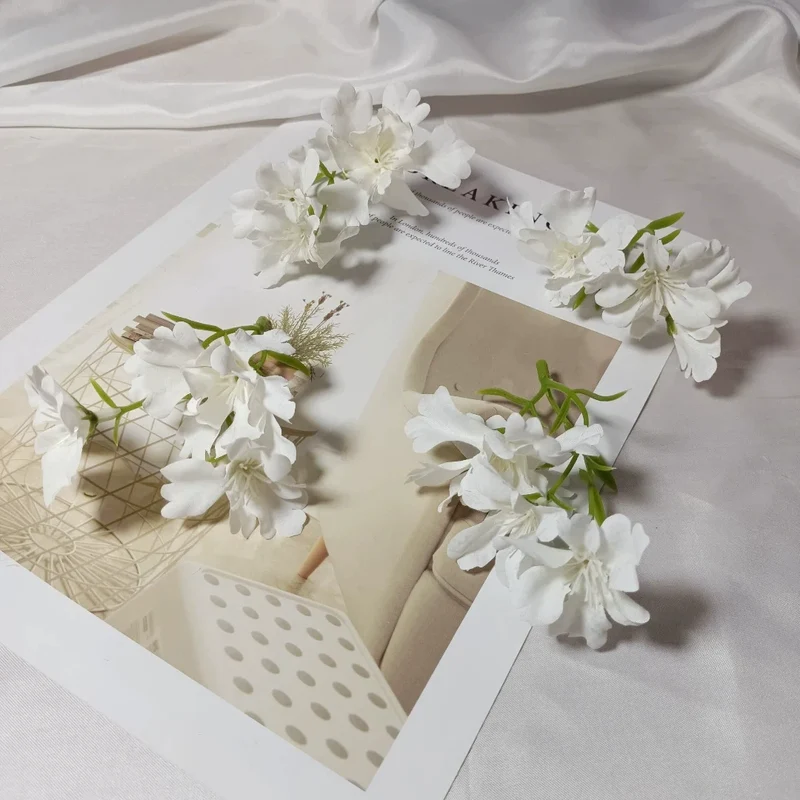 Künstliche Wildblume 10 cm, 3 realistische Blütenköpfe, Seidenblume zum Basteln, für Gestecke, DIY, Hochzeit & Tischdeko