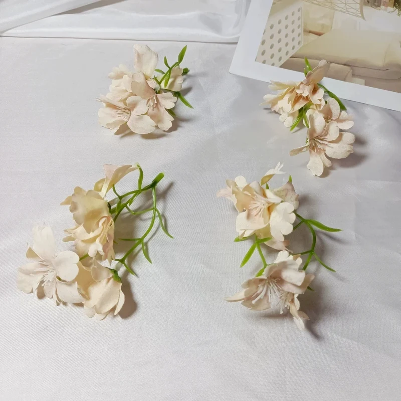 Künstliche Wildblume 10 cm, 3 realistische Blütenköpfe, Seidenblume zum Basteln, für Gestecke, DIY, Hochzeit & Tischdeko