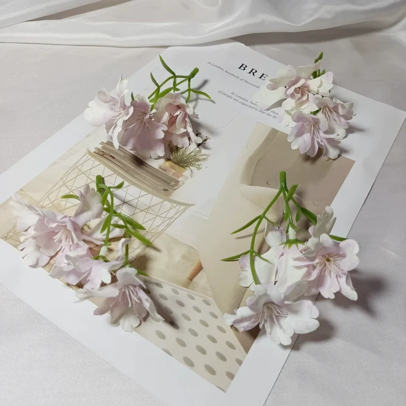 Künstliche Wildblume 10 cm, 3 realistische Blütenköpfe, Seidenblume zum Basteln, für Gestecke, DIY, Hochzeit & Tischdeko