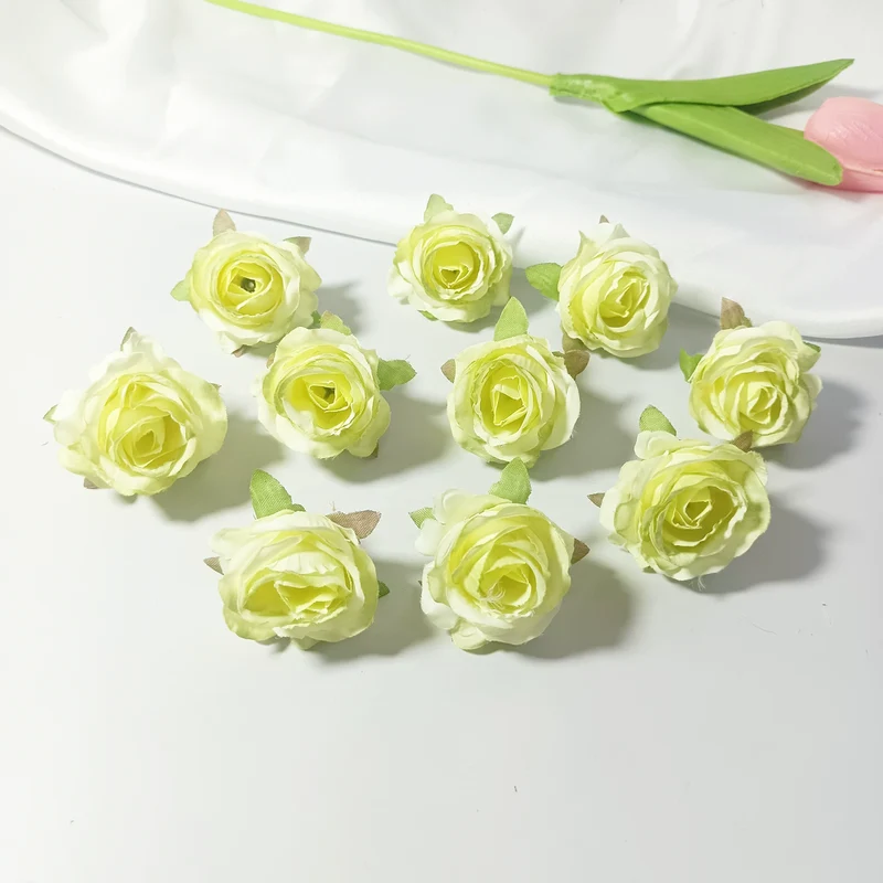 Mini Rosenköpfe 4cm, Künstliche Rosenblüten zum Basteln & Dekorieren, Naturgetreue Seidenrosen für DIY-Projekte, Hochzeit, Gestecke, Tischdeko