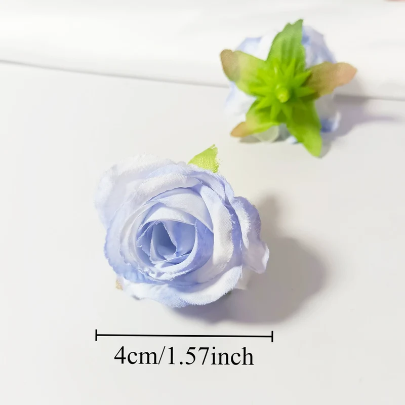 Mini Rosenköpfe 4cm, Künstliche Rosenblüten zum Basteln & Dekorieren, Naturgetreue Seidenrosen für DIY-Projekte, Hochzeit, Gestecke, Tischdeko
