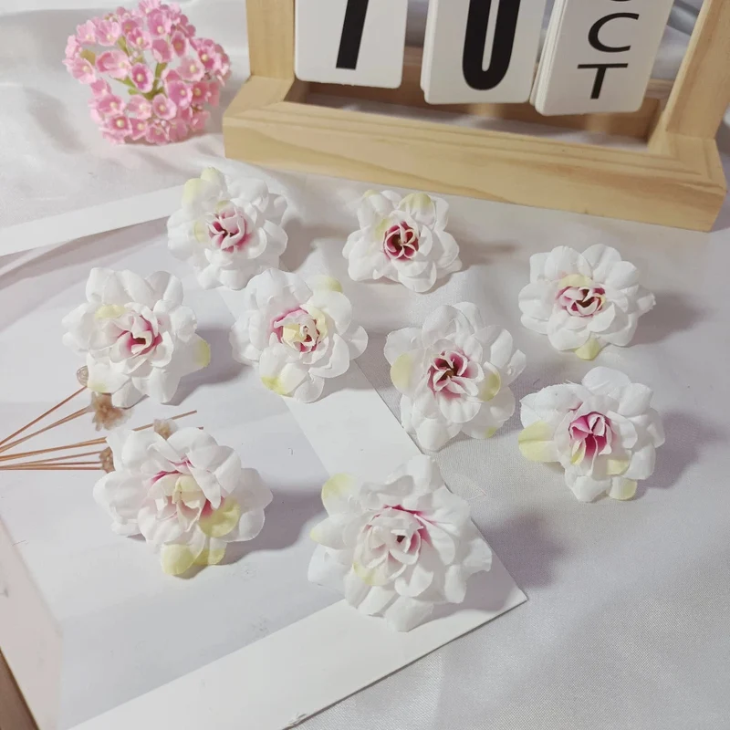 10er Set Rosenköpfe künstlich 4,5cm, Täuschend echte Rosenblüten zum Basteln, für DIY Gestecke, Hochzeitsdeko & Tischdekoration