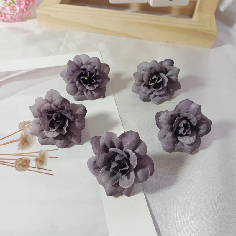 10er Set Rosenköpfe künstlich 4,5cm, Täuschend echte Rosenblüten zum Basteln, für DIY Gestecke, Hochzeitsdeko & Tischdekoration