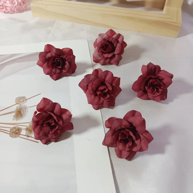 10er Set Rosenköpfe künstlich 4,5cm, Täuschend echte Rosenblüten zum Basteln, für DIY Gestecke, Hochzeitsdeko & Tischdekoration