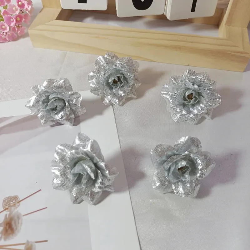 10er Set Rosenköpfe künstlich 4,5cm, Täuschend echte Rosenblüten zum Basteln, für DIY Gestecke, Hochzeitsdeko & Tischdekoration
