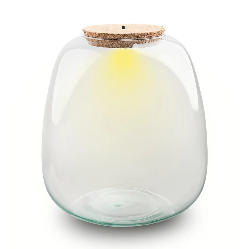 Terrariumflasche mit Beleuchtung Emma Ø 23 cm 25 cm