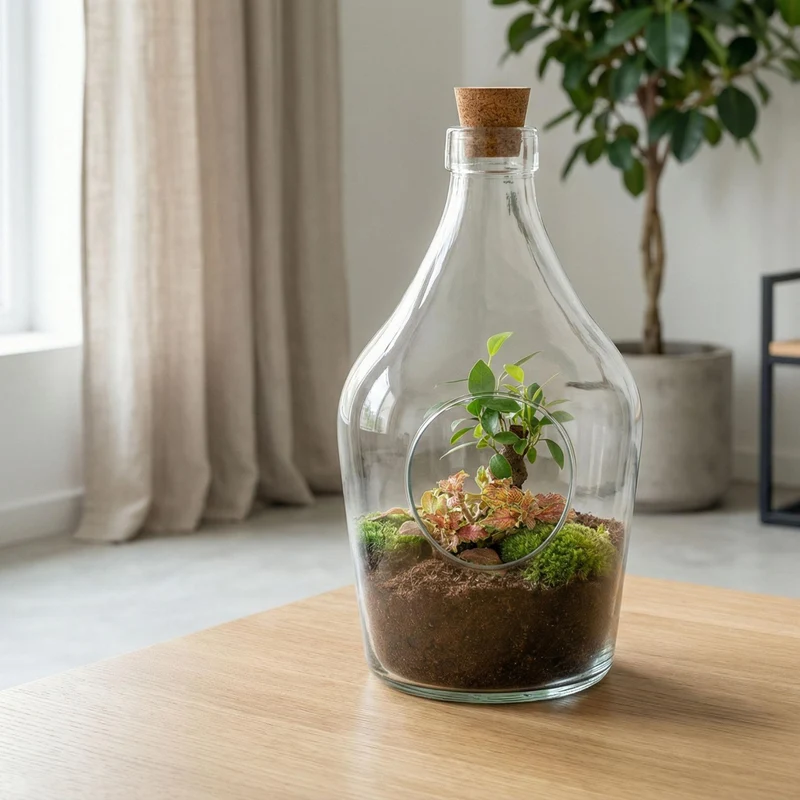 Offenes Terrarium John - Bonsai & Ruby Lime ↑ 30 cm