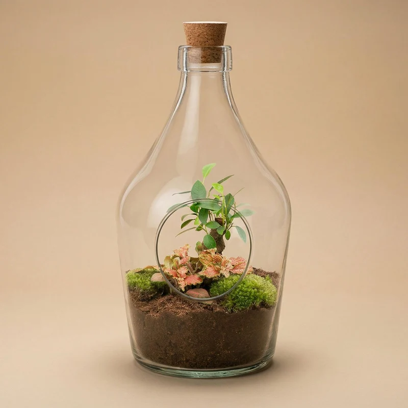 Offenes Terrarium John - Bonsai & Ruby Lime ↑ 30 cm