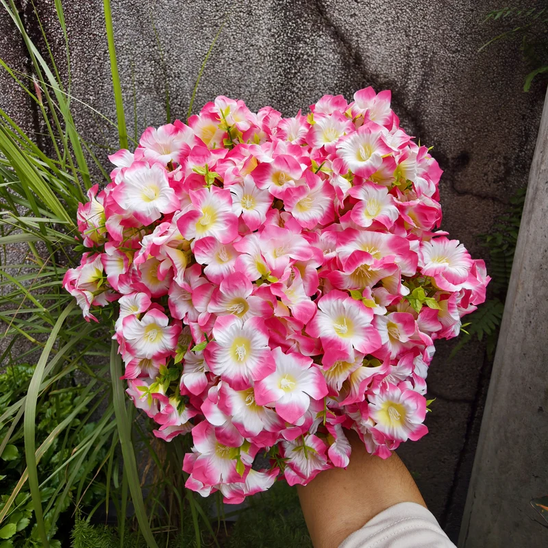 Kunstblumen wie Echt, 9 Bündel Künstliche Blumen Balkonpflanzen Outdoor Wetterfest, Fake Blumenstrauß UV-beständig Frühlingsdeko Gefälschte Blumen Deko Frühling für Innen Draußen Balkon